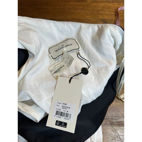 By Marlene Birger Chaitan One Shoulder Black Ruffle Mini Dress - Picture 4 of 10